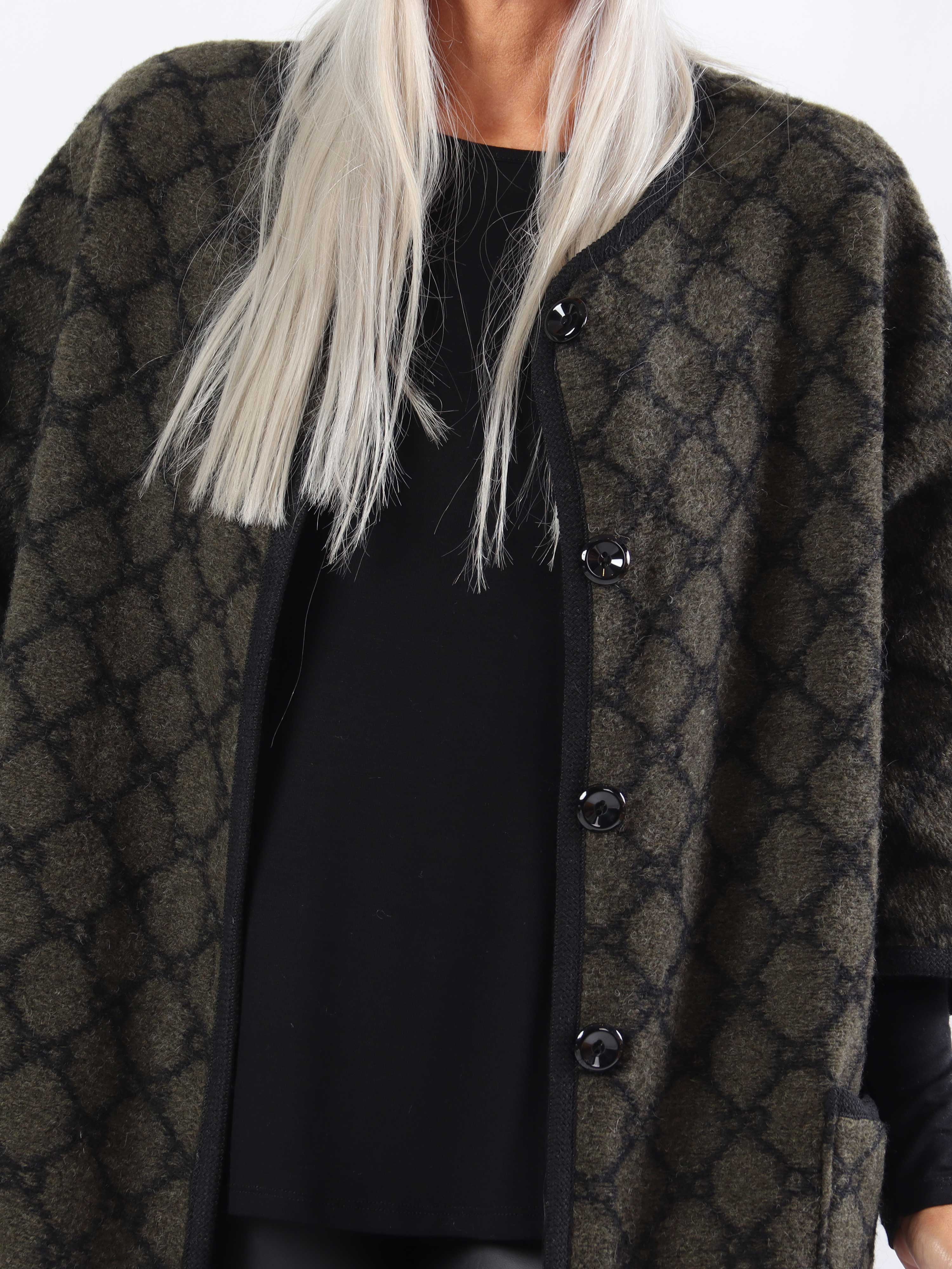 Arianna - Mønstret plus size frakke